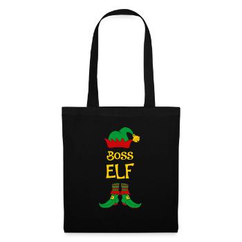 BOSS ELF Christmas costume Christmas gift - Tote Bag - black - Front