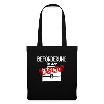 Beförderung in der Tasche - Stoffbeutel - Schwarz - Vorne