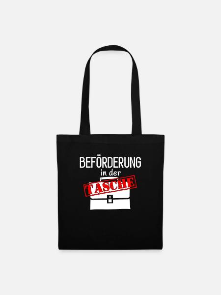 Beförderung in der Tasche - Stoffbeutel - Schwarz