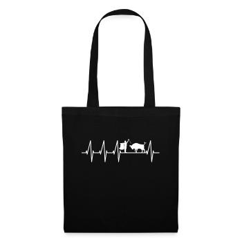 Cadeau de tauromachie Heartbeat Matador Torero - Sac en tissu - noir - Devant