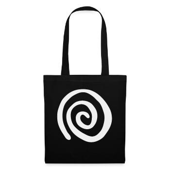 Muster und Illusion Hypnose Spirale - Stoffbeutel - Schwarz - Vorne