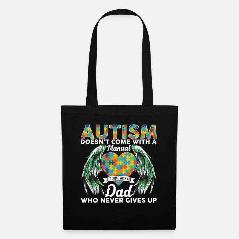 Autism Doesn’t Come With A Manual Comes With A Dad - Sac en tissu - noir