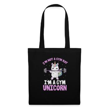 Cadeau de formation d'entraînement de fitness licorne Gym - Sac en tissu - noir - Devant