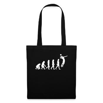 Volleyball joueur femme évolution volleyball - Sac en tissu - noir - Devant