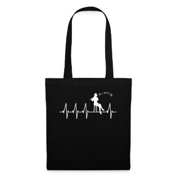 Flute player a woman with a flute - Tote Bag - black - Front