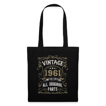 Born in 1961 Birthday gift 61 years - Tote Bag - black - Front