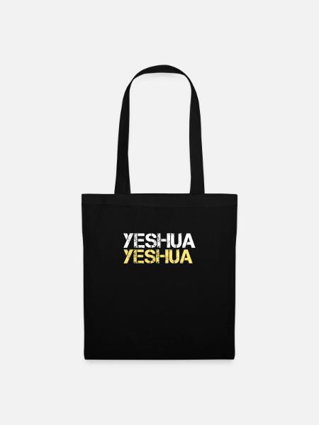 Yeshua Jesus Christus Name Christliche Geschenke - Stoffbeutel - Schwarz