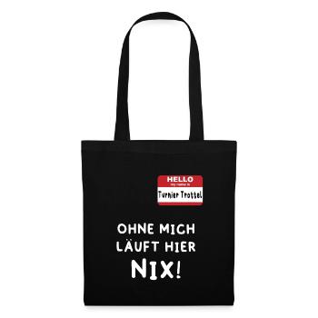Turnier Trottel Reiten Pferd Pferde Geschenk - Stoffbeutel - Schwarz - Vorne