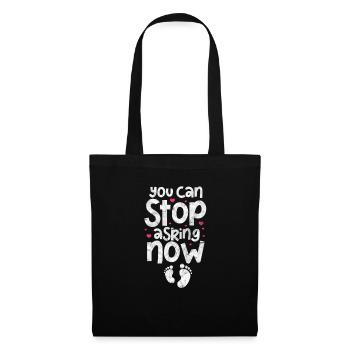 Grossesse Bébé Enceinte Ventre de bébé Cadeau - Sac en tissu - noir - Devant