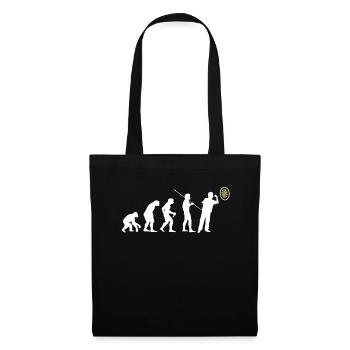 Dart Geschenk Dart Verein Dartspieler Evolution - Stoffbeutel - Schwarz - Vorne
