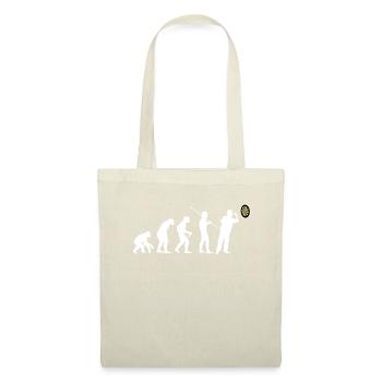 Dart Geschenk Dart Verein Dartspieler Evolution - Stoffbeutel - Natur - Vorne