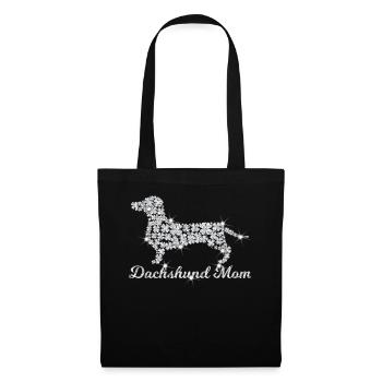 Bling Dachshund Mom - Tote Bag - black - Front