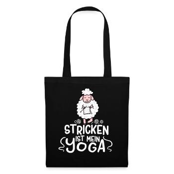 Stricken Ist Mein Yoga - Stoffbeutel - Schwarz - Vorne