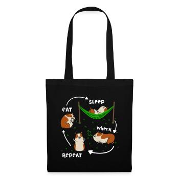 Guinea pig sweet piglet circulation gift - Tote Bag - black - Front