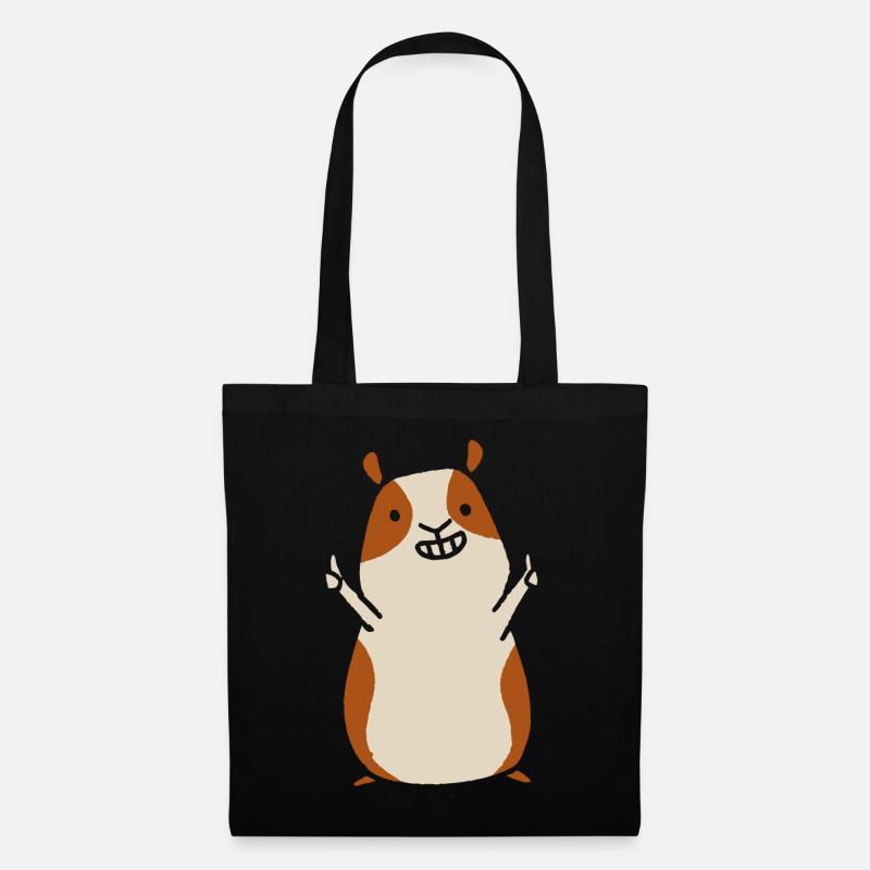meerschweinchen - Stoffbeutel - Schwarz