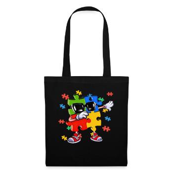 Dabbing Puzzle Piece - Tote Bag - black - Front