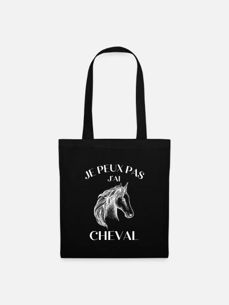 JE PEUX PAS J´AI CHEVAL - Sac en tissu - noir