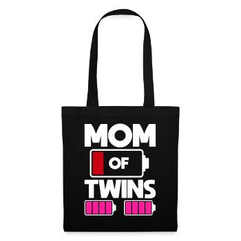 Mom of Twins Funny Mom Life - Tote Bag - black - Front