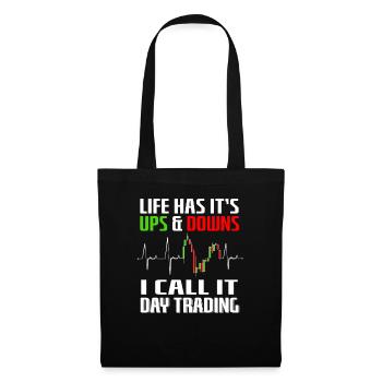Funny saying Heartbeat Trading for Day Trader - Tote Bag - black - Front