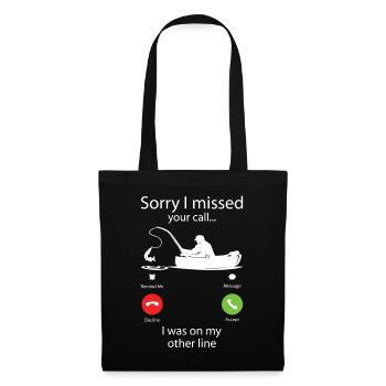Sorry I Missed Your Call Phone Calling Screen - Tote Bag - black - Front