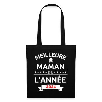 Meilleure maman de l'année 2021 - Sac en tissu - noir - Devant