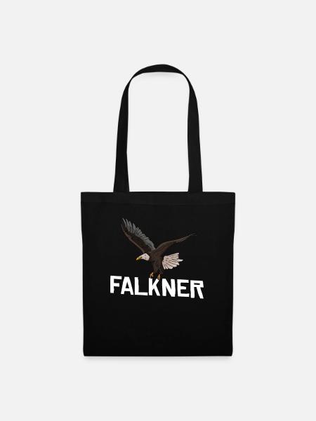 Falkner Beizjagd Geschenk Falknerei - Stoffbeutel - Schwarz