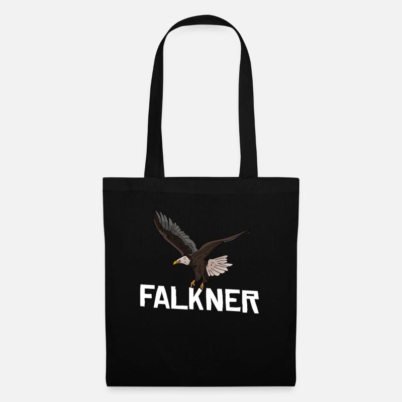 Falkner Beizjagd Geschenk Falknerei - Stoffbeutel - Schwarz