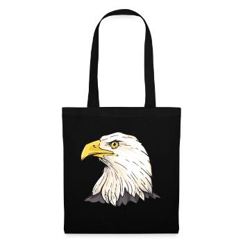 Aigle Fauconnier Chasse à tête blanche Fauconneur - Sac en tissu - noir - Devant