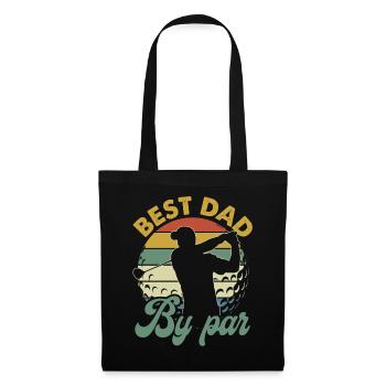 Meilleur papa By Par Vintage Retro - Sac en tissu - noir - Devant