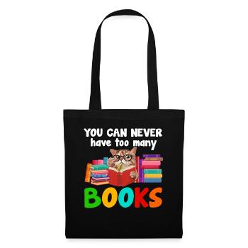 You Can Never Have Too Many Books Reading - Sac en tissu - noir - Devant