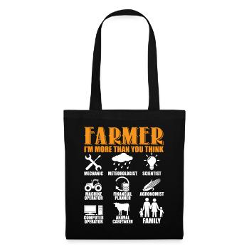 Farmer I’m More Than You Think - Sac en tissu - noir - Devant