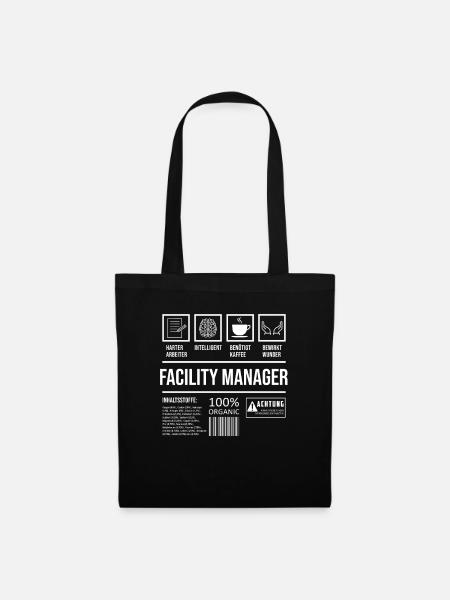 Hausmeister Lustig Spruch Facility Manager - Stoffbeutel - Schwarz