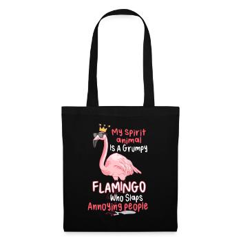My Spirit Animal Is A Grumpy Flamingo - Sac en tissu - noir - Devant