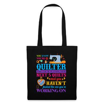 Quilter Sewing Machine - Tote Bag - black - Front