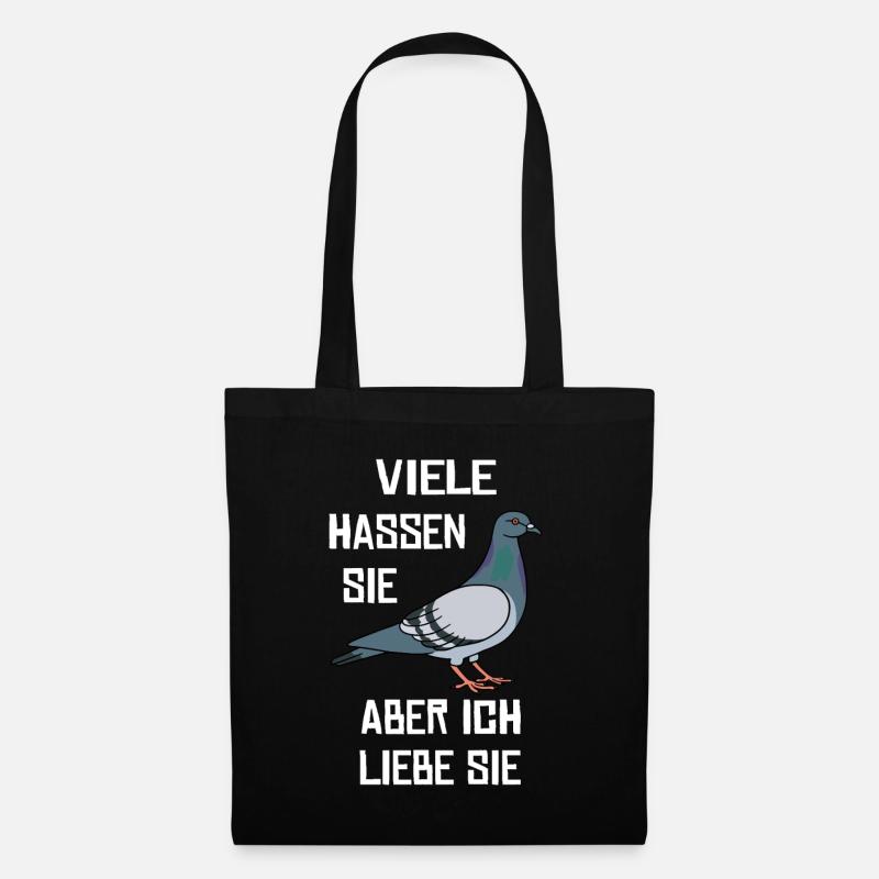 Geschenk Taubenzüchter Tauben Brieftauben - Stoffbeutel - Schwarz