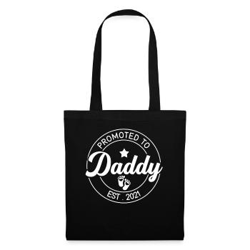 Promoted To Daddy Est 2021 Fathers Day - Sac en tissu - noir - Devant