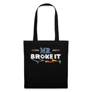 Mr Broke It Kid Mechanic Gift - Tote Bag - black - Front