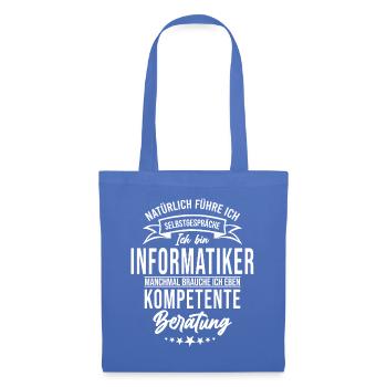 Spruch Informatiker Kompetente Beratung - Stoffbeutel - Hellblau - Vorne