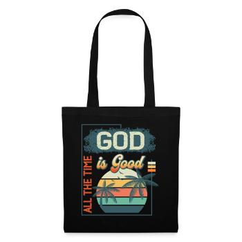 God is Good All The Time Vintage Retro Summer - Stoffbeutel - Schwarz - Vorne