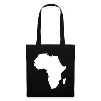 Afrique continent carte blanc - Sac en tissu - noir - Devant