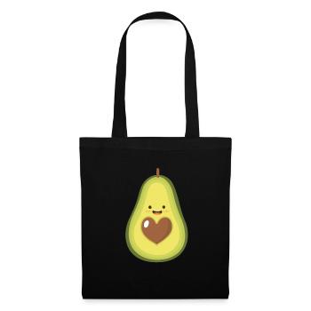 Avocado Liebe Avocuddle Valentinstag Geschenk - Stoffbeutel - Schwarz - Vorne