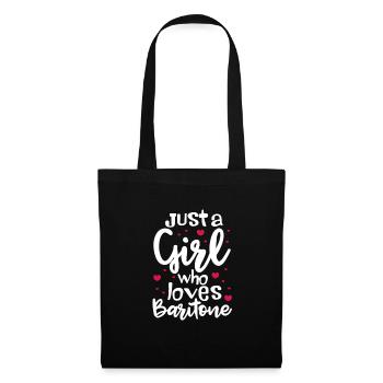 Baryton fille baryton fille fille cadeau fille - Sac en tissu - noir - Devant
