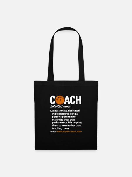 Basketball Coach Basketballer Trainer Geschenk - Stoffbeutel - Schwarz