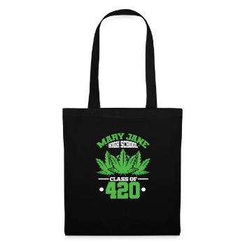 420 Cannabis Chanvre Herbe Herbe Ganja Joint Cadeau - Sac en tissu - noir - Devant