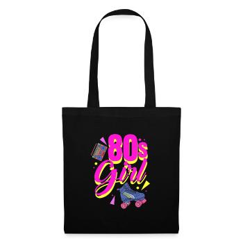 Années 80 - Sac en tissu - noir - Devant