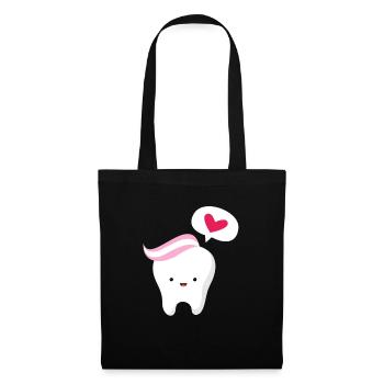 Dentiste Dentiste Dentiste Dentist Dents Cadeau - Sac en tissu - noir - Devant