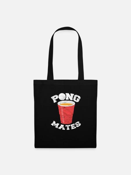 Beerpong - Stoffbeutel - Schwarz