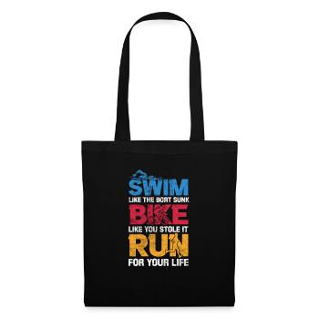 Triathlon - Stoffbeutel - Schwarz - Vorne