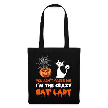 You Can't Scare Me I'm The Crazy Cat Lady Funny - Tote Bag - black - Front