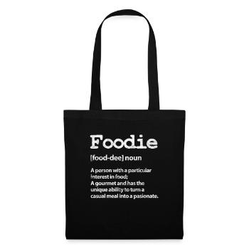Fin gourmet - Sac en tissu - noir - Devant